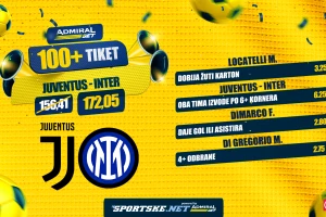 AdmiralBet 100+ tiket - "Derbi Italije" za kvotu 172,05!